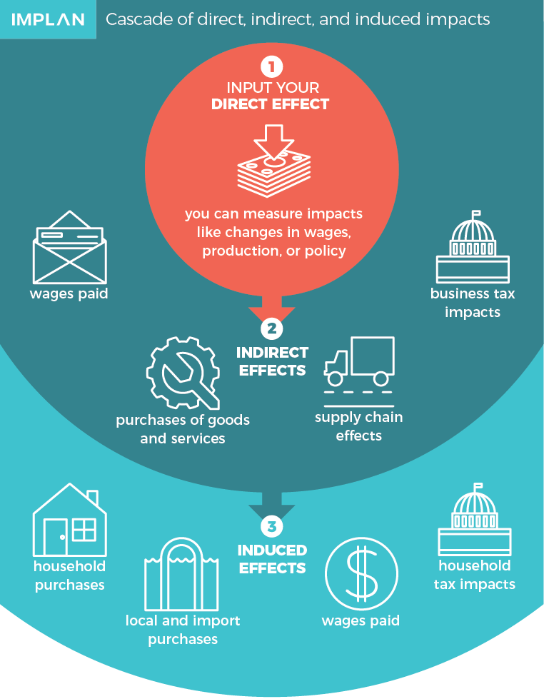 Cascade of direct, indirect, and induced impacts