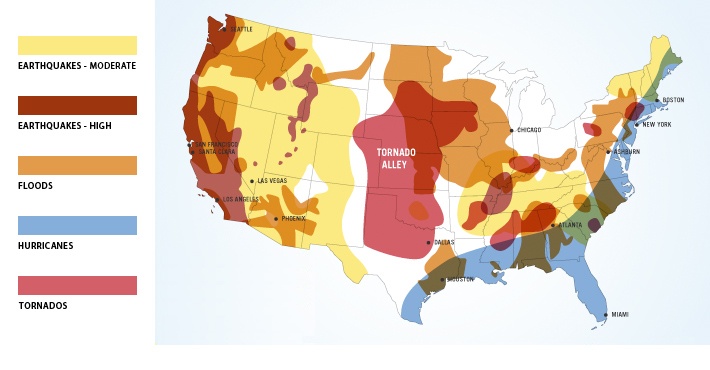 Forces Of Nature The Economic Impact Of Natural Disasters Us Disaster Map1